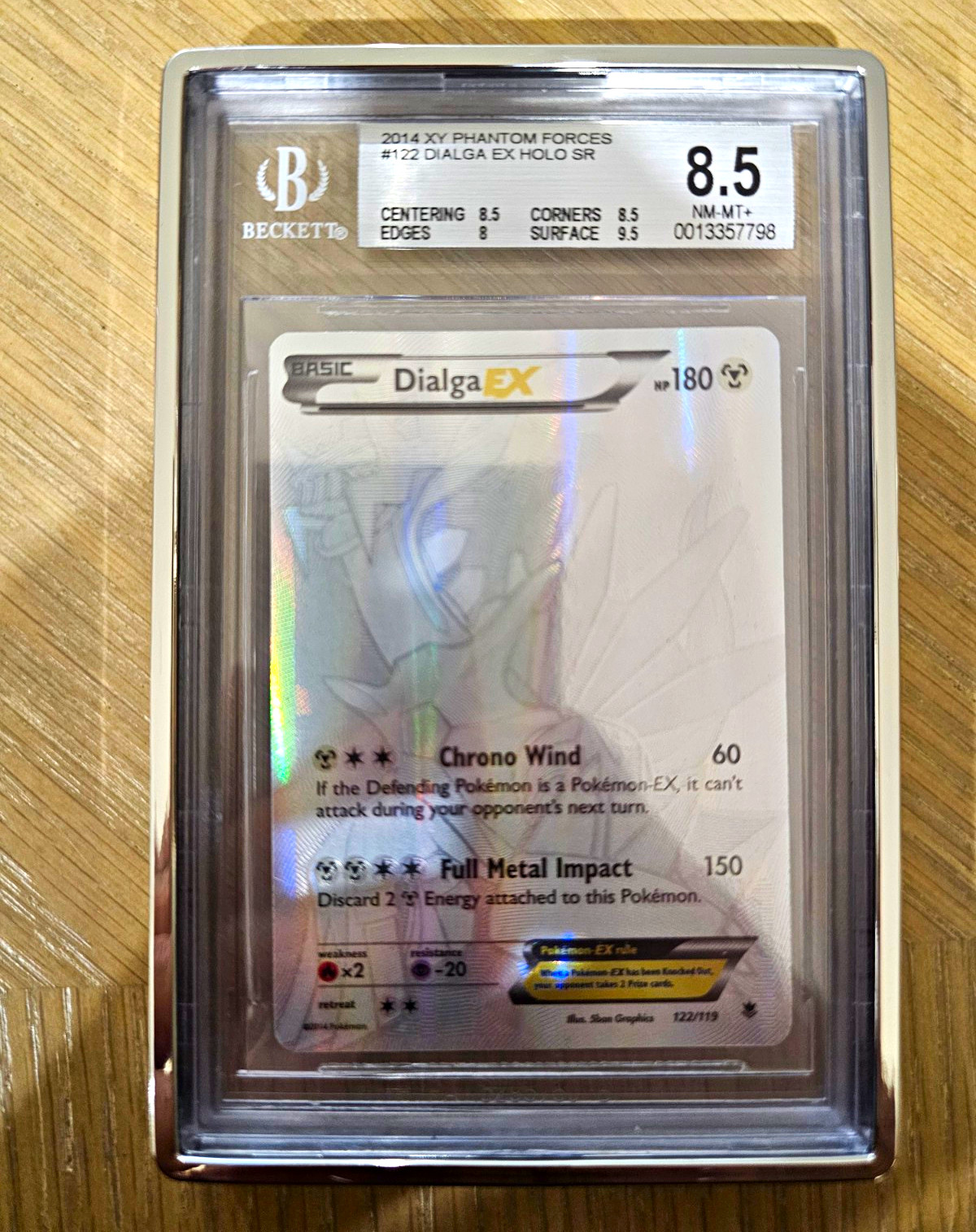 2014 Pokemon XY Phantom Forces Dialga EX HOLO SCR 122