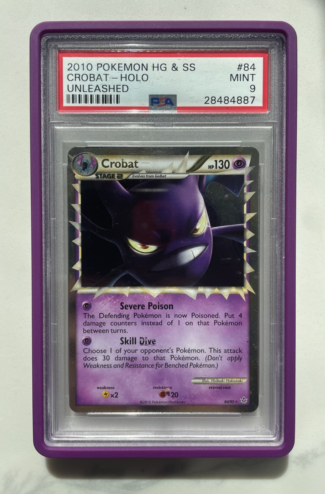 2010 Pokemon Heartgold & Soulsilver Unleashed Crobat-Holo 84