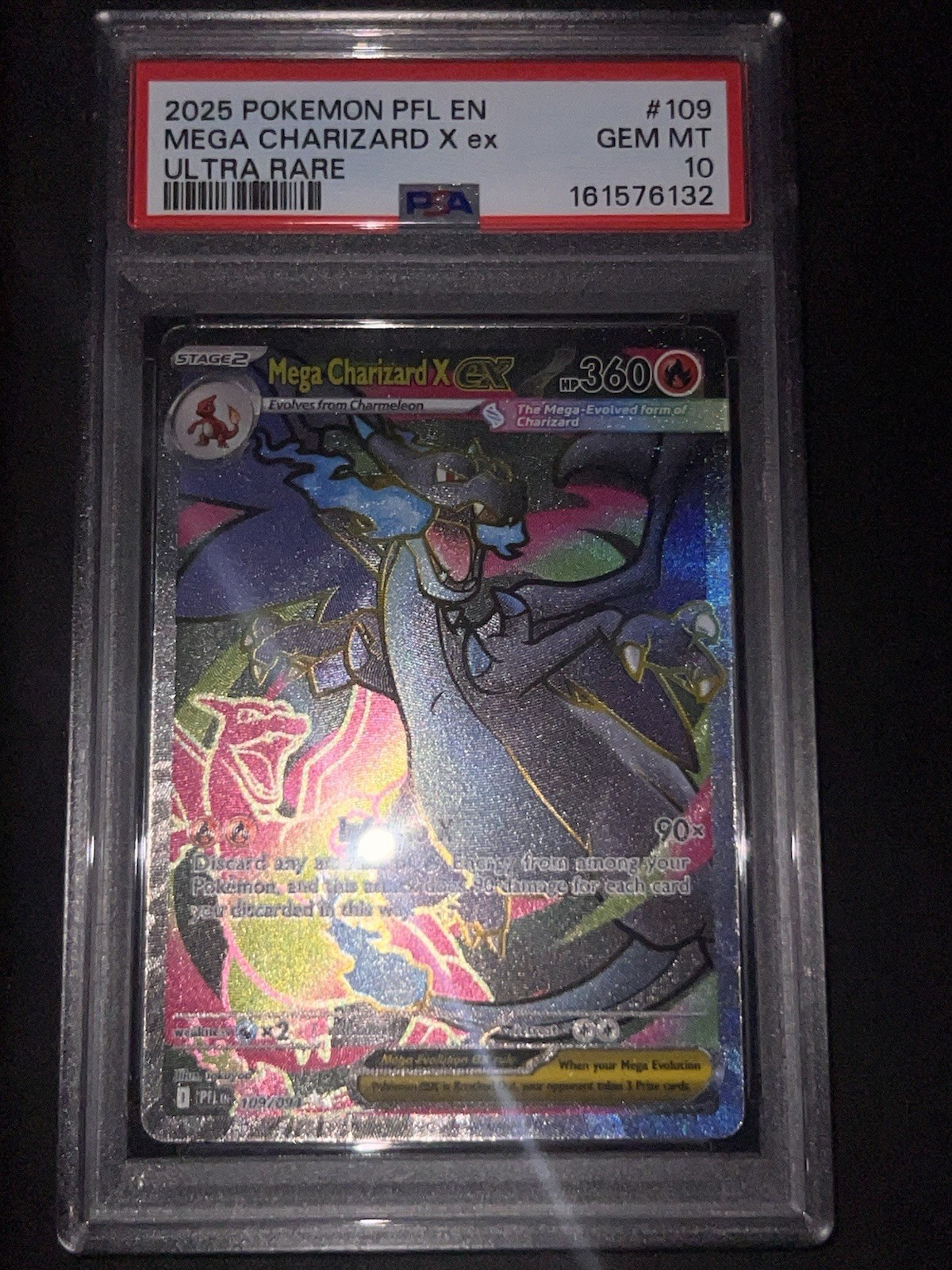 2025 Pokemon Pfl EN-Phantasmal Flames Mega Charizard X EX Ultra Rare 109