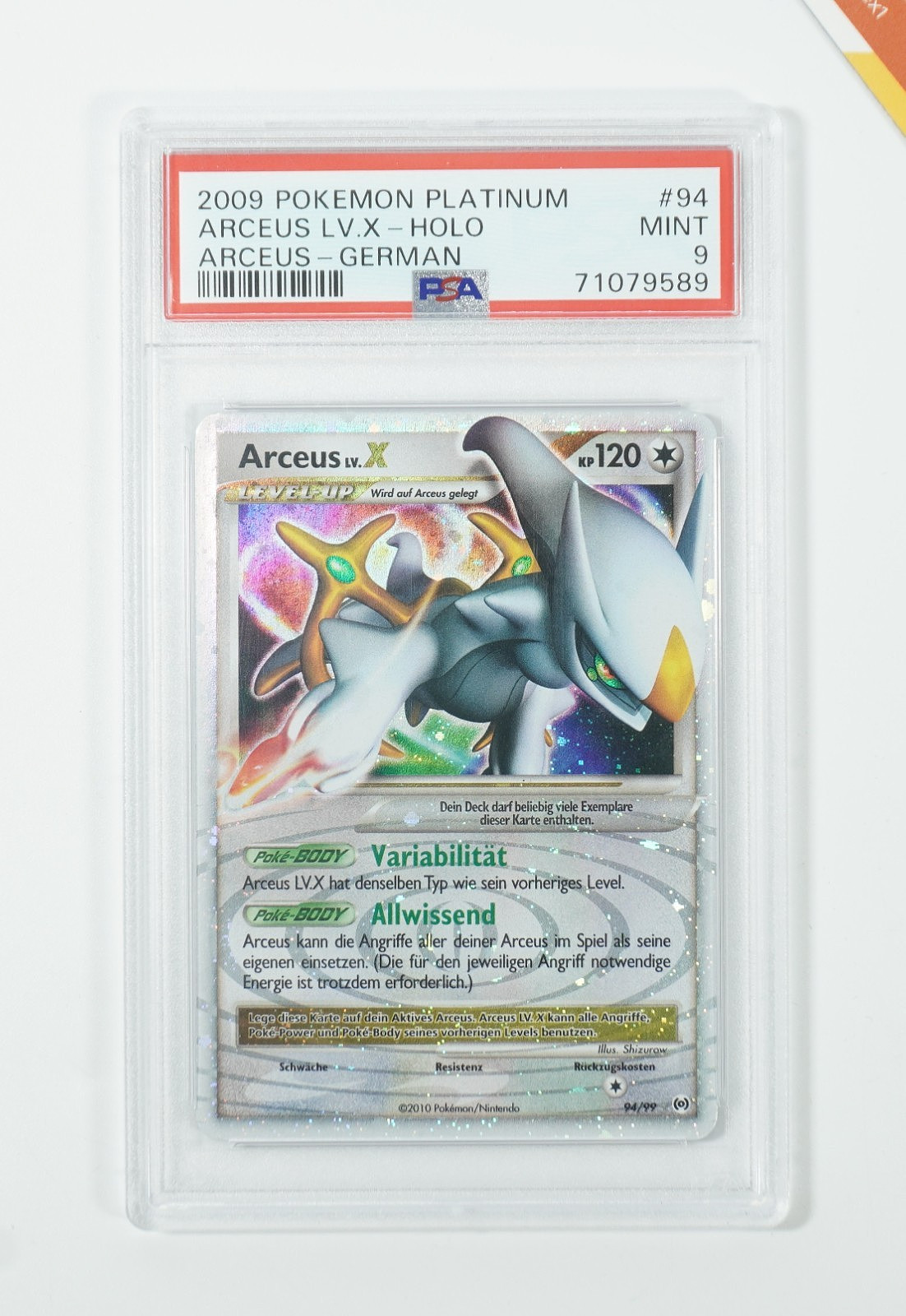 2010 Pokemon Platinum Arceus German Arceus LV.X-Holo 94