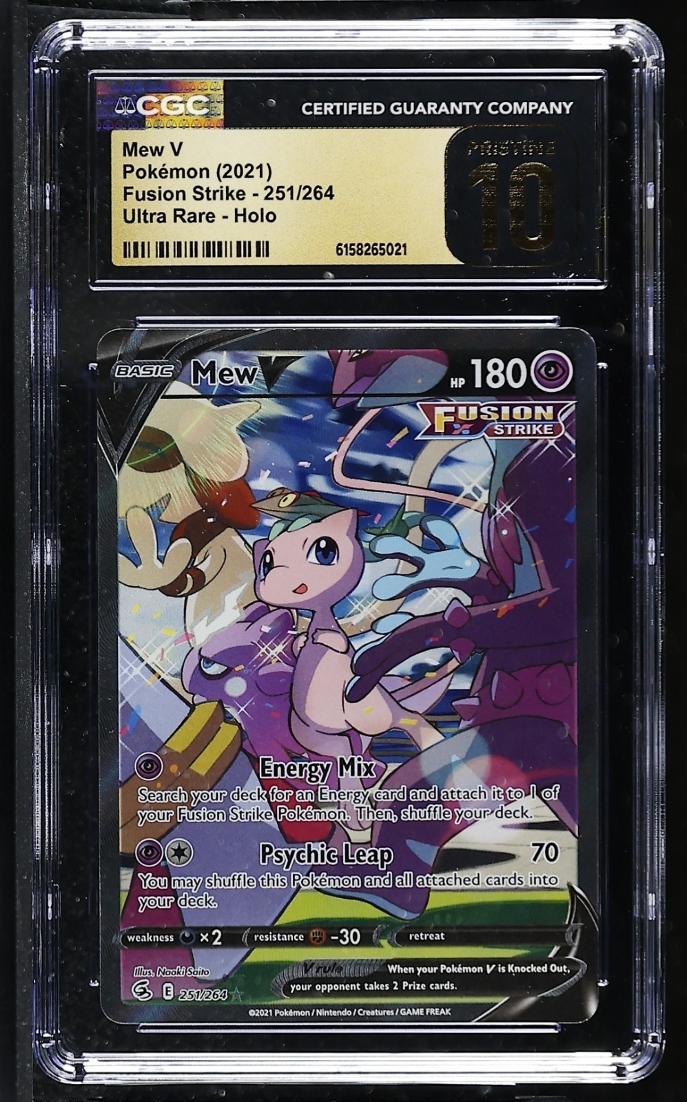 2021 Fusion Strike - English Mew V Ultra Rare Holo 251/264