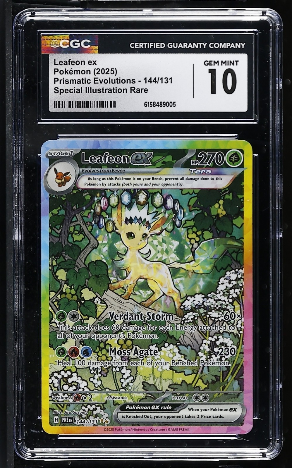 2025 Prismatic Evolutions - PRE EN - English Leafeon ex Special Illustration Rare (Holo) 144/131