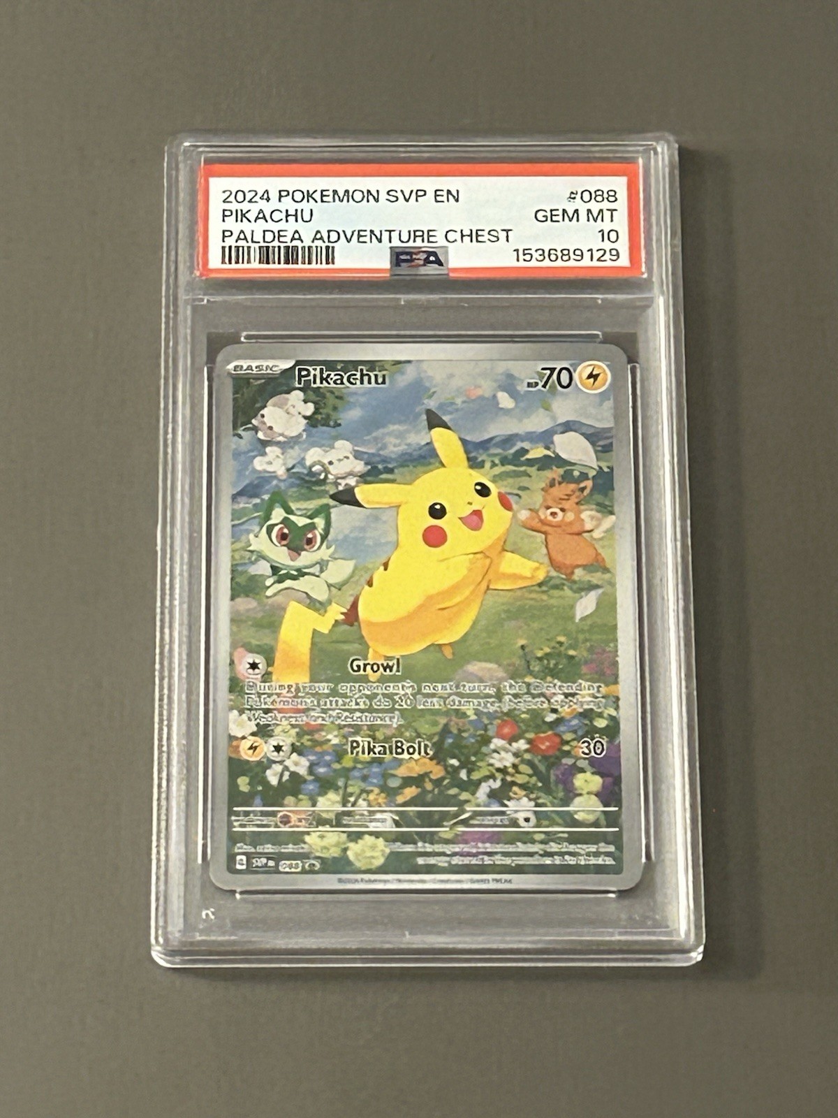 2024 Pokemon Svp EN-SV Black Star Promo Pikachu Paldea Adventure Chest 088
