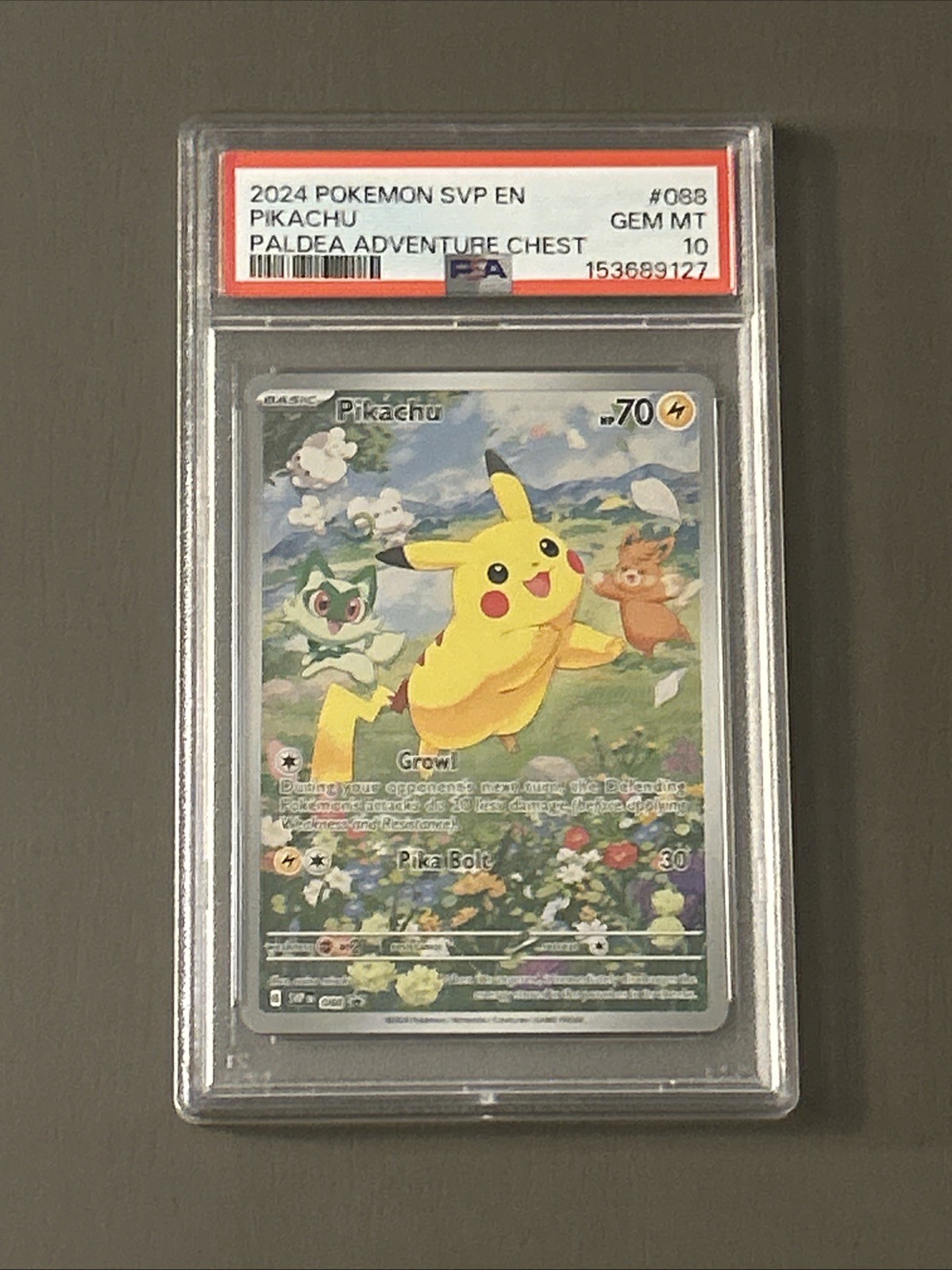 2024 Pokemon Svp EN-SV Black Star Promo Pikachu Paldea Adventure Chest 088