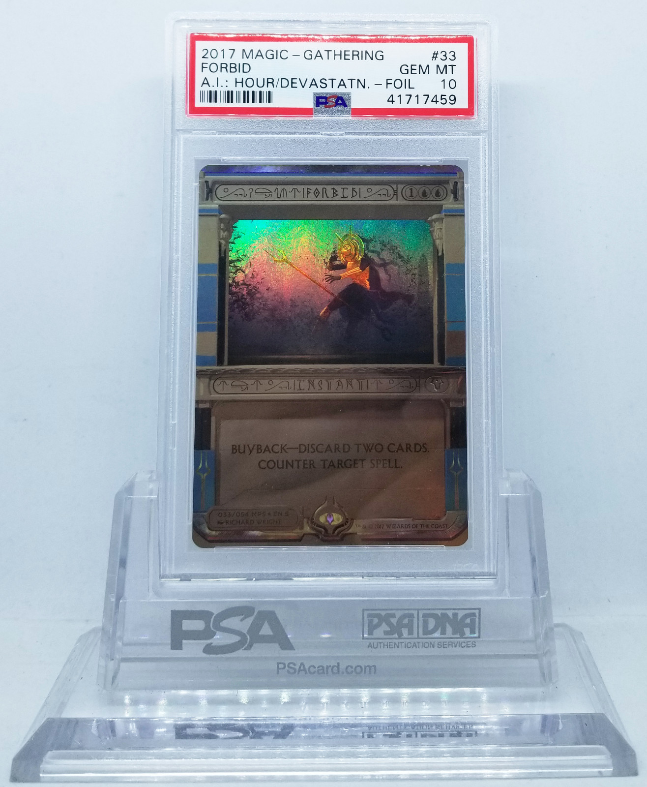 2017 Magic the Gathering Amonkhet Invocations: Hour of Devastation Forbid Foil 33