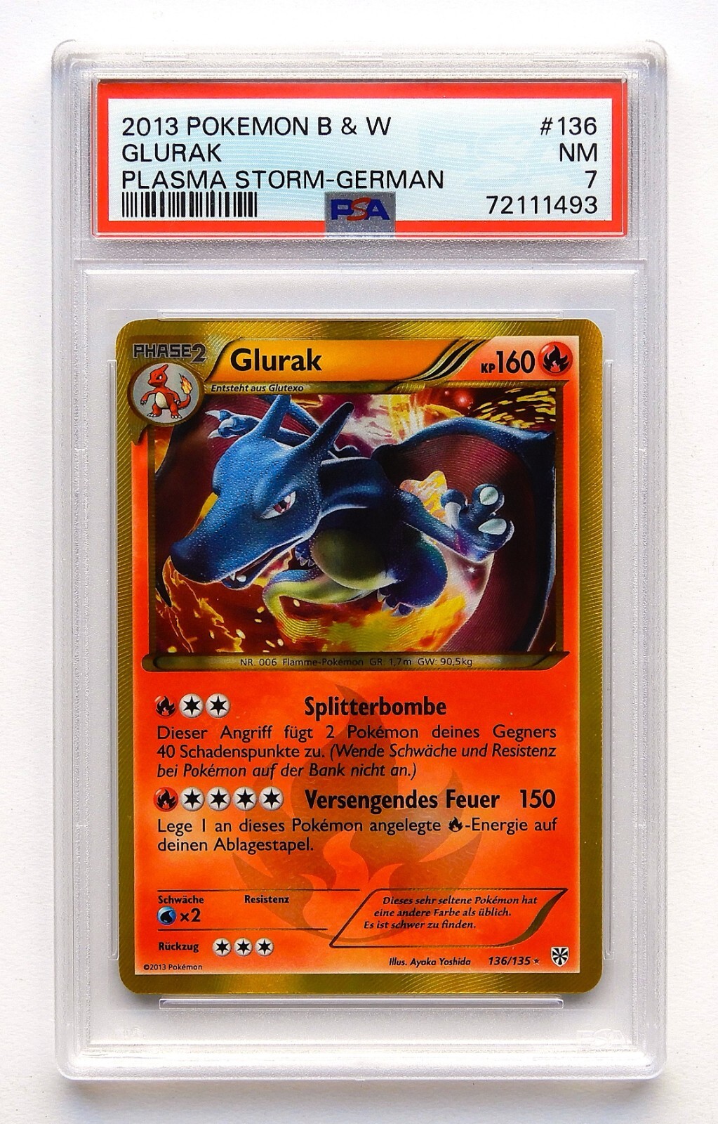 2013 Pokemon Black & White Plasma Storm Glurak German 136