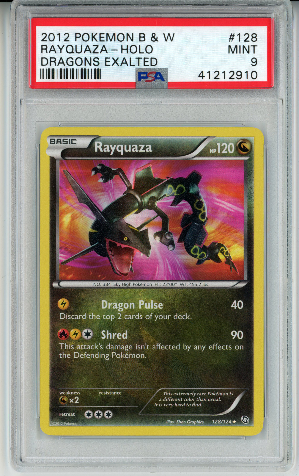 2012 Pokemon Black & White Dragons Exalted Rayquaza 128