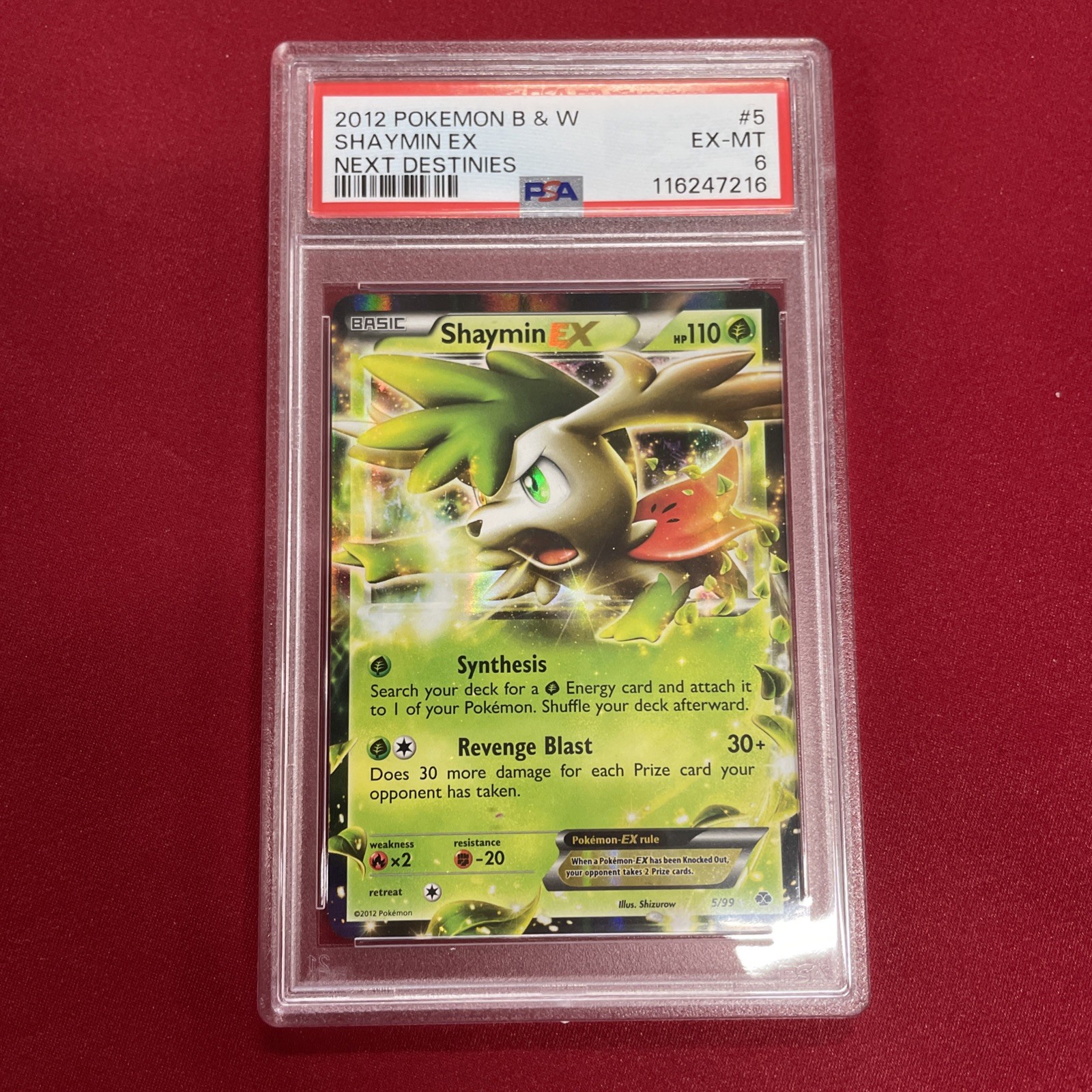2012 Pokemon Black & White Next Destinies Shaymin EX 5