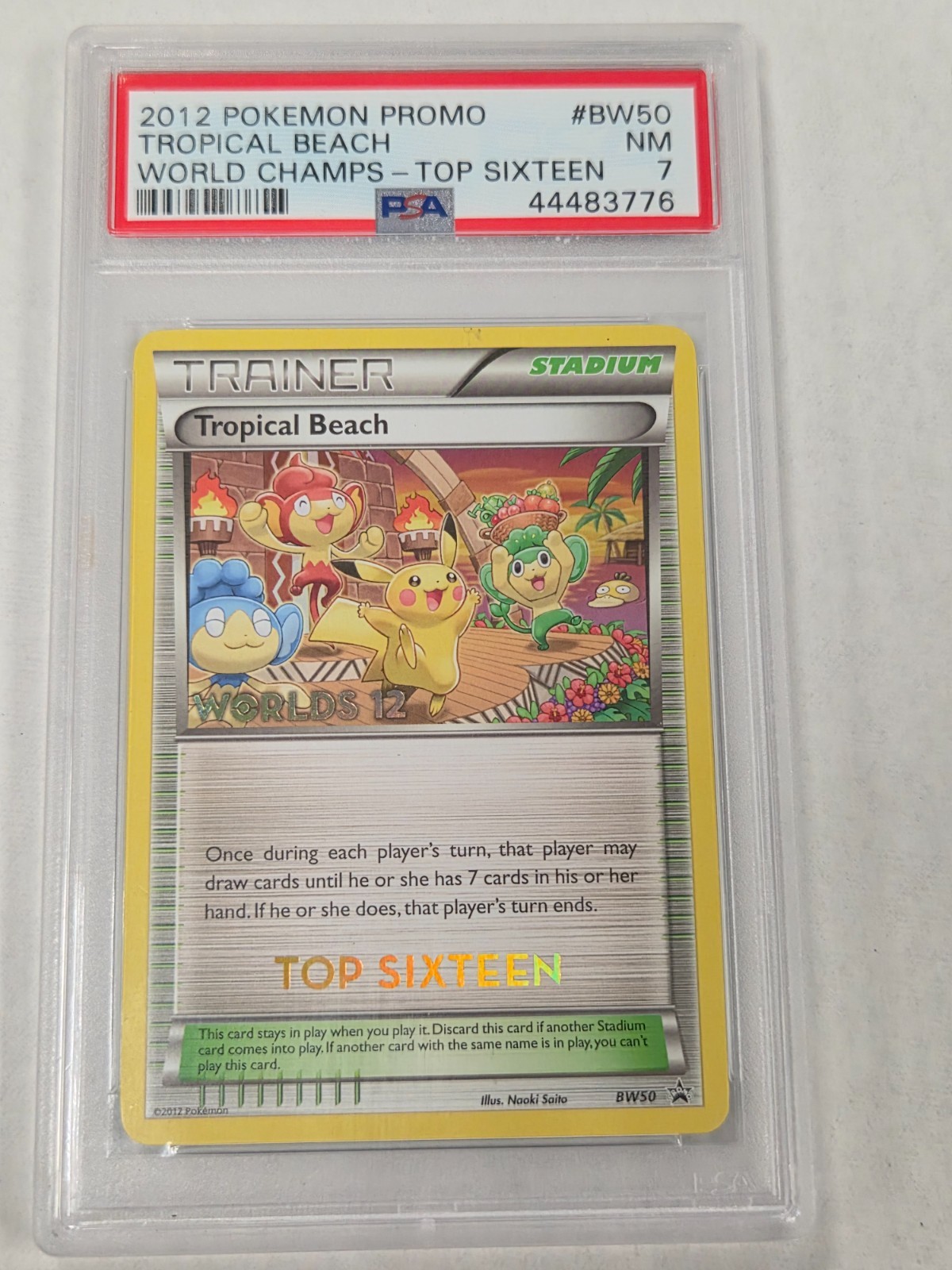 2012 Pokemon World Championships Promo Tropical Beach Top Sixteen BW50
