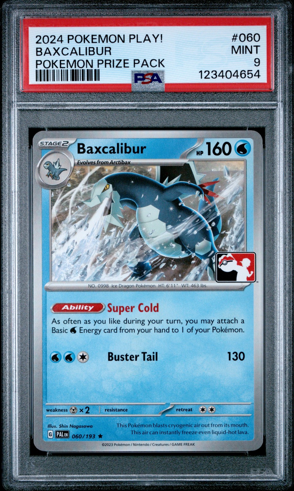 2024 Pokemon Play! Pokemon Prize Pack Baxcalibur 060