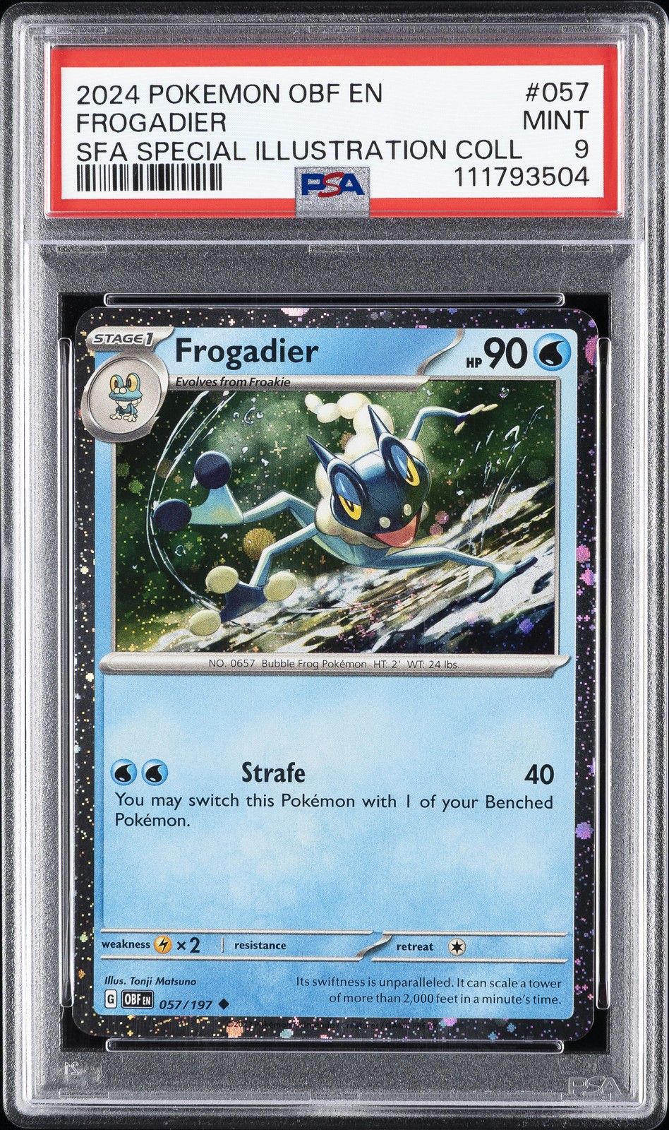 2024 Pokemon Obf EN-Obsidian Flames Frogadier Shrouded Fable Special Illustration Collection 057