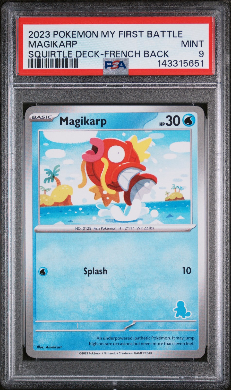 2023 Pokemon My First Battle-Squirtle Deck Magikarp French Back Error