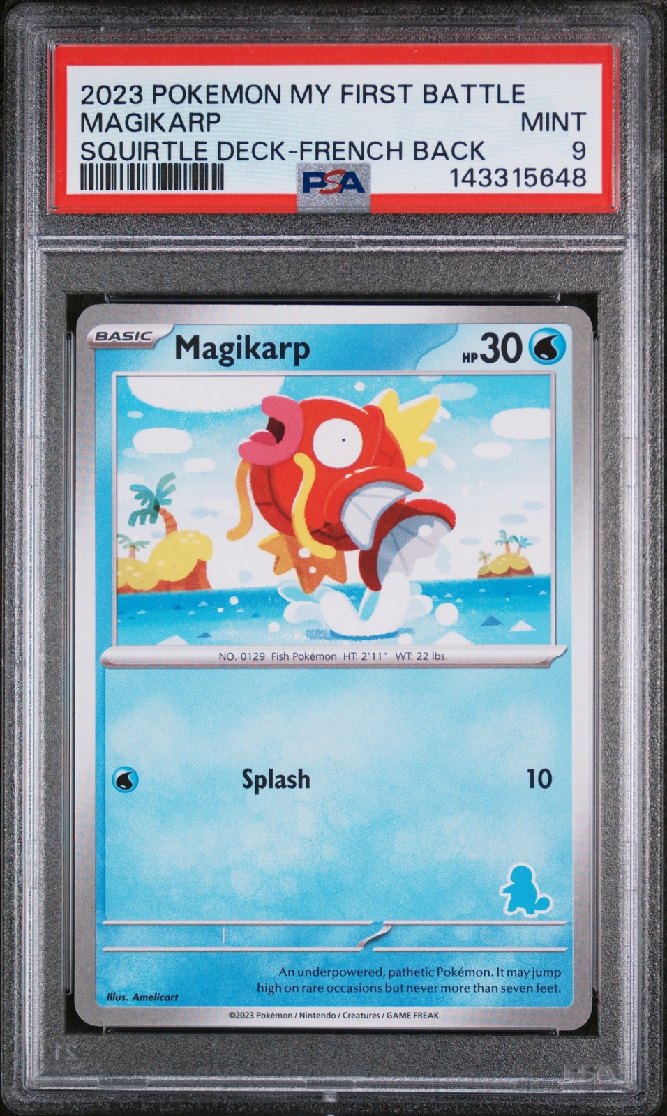 2023 Pokemon My First Battle-Squirtle Deck Magikarp French Back Error