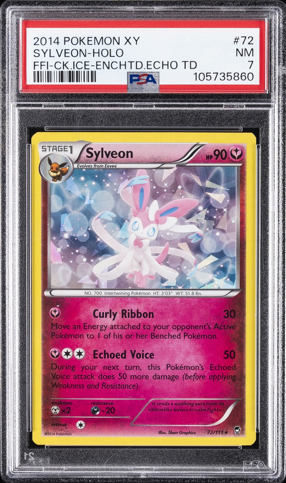 2014 Pokemon XY Furious Fists Sylveon-Holo Cracked Ice-Enchanted Echo Theme Deck 72