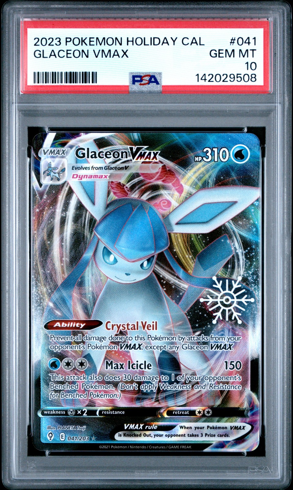 2023 Pokemon Holiday Calendar Glaceon Vmax 041
