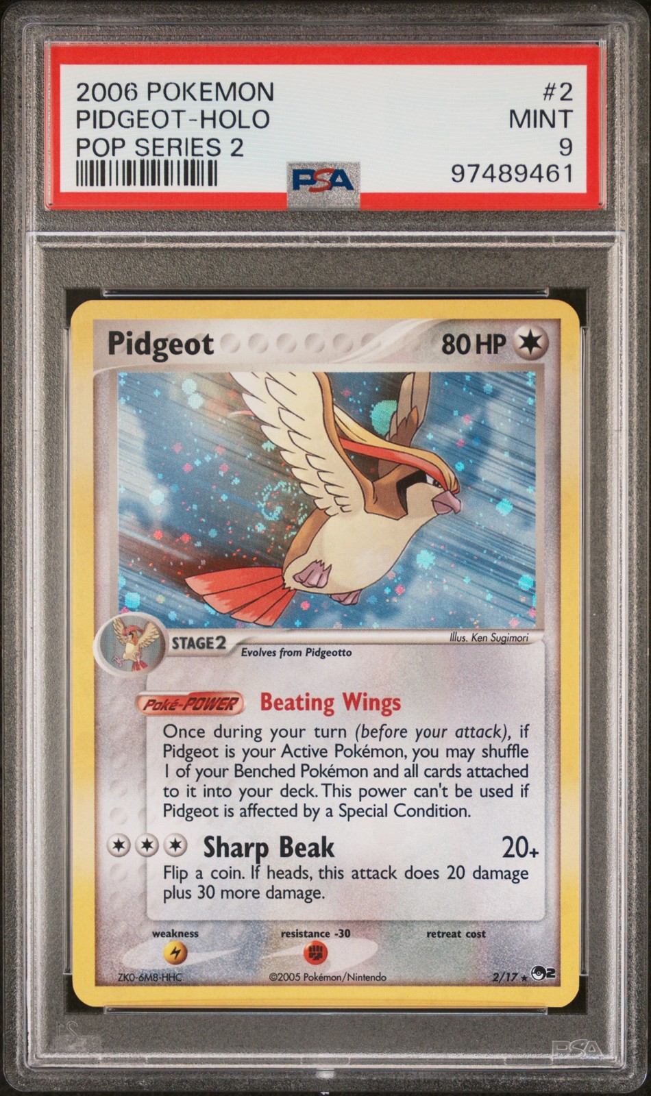2006 Pokemon Pop Series 2 Pidgeot-Holo 2