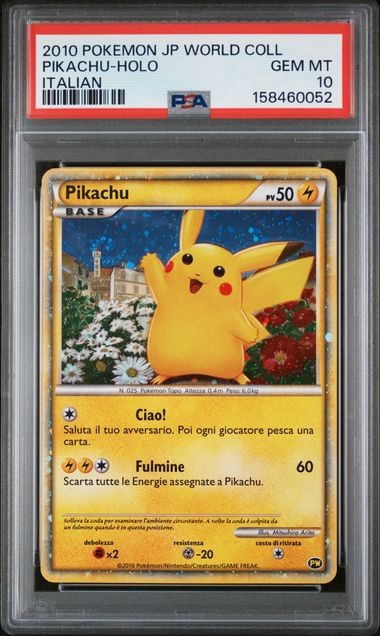 2010 Pokemon Japanese World Collection Pikachu-Holo Italian