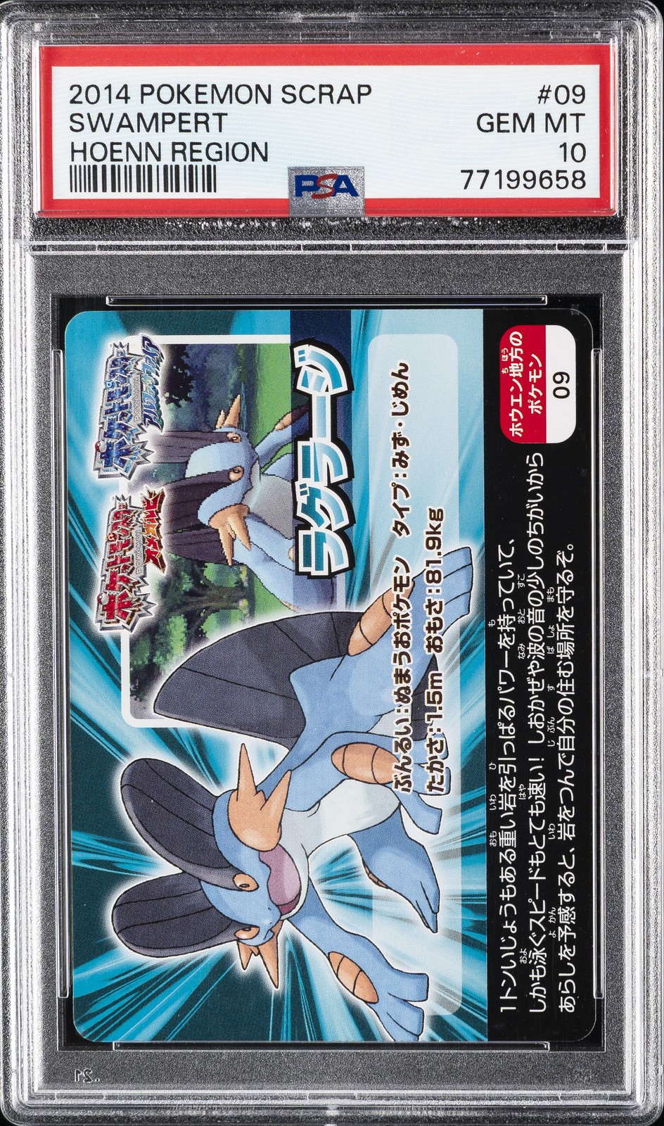 2014 Pokemon Scrap Swampert Hoenn Region 09