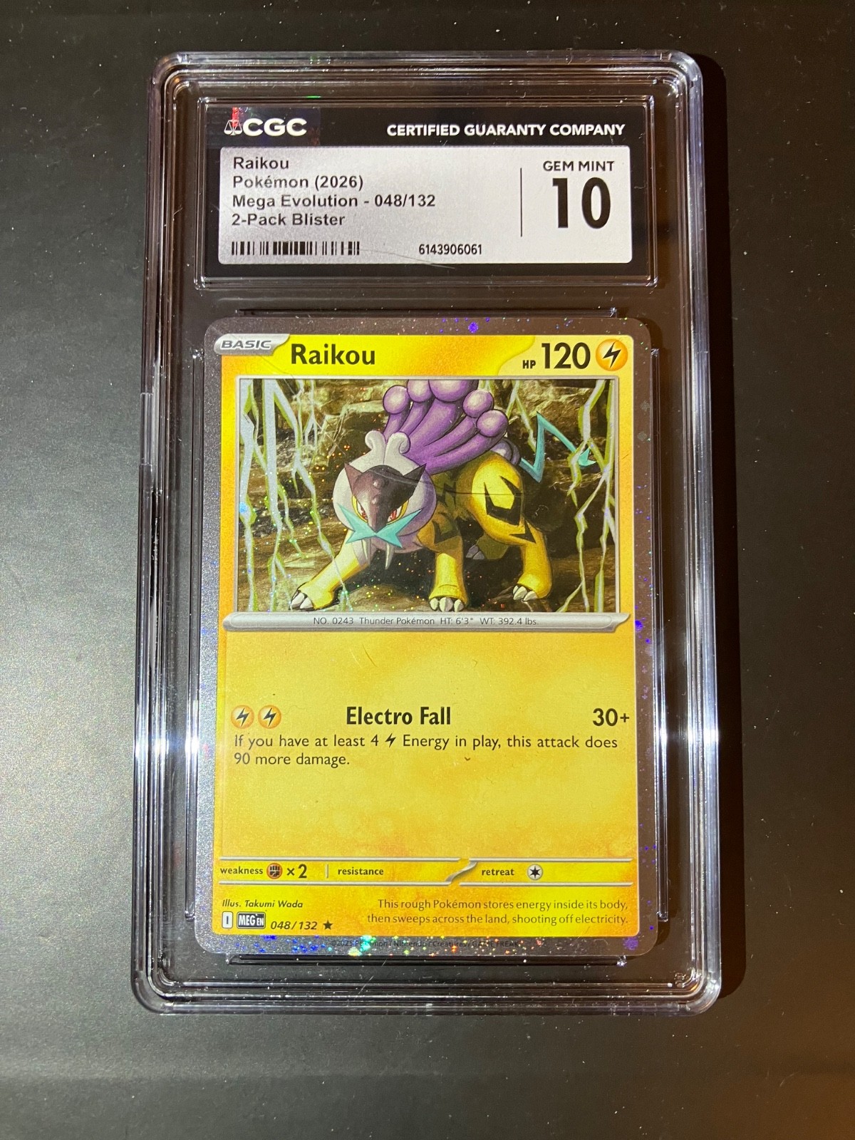 2026 Mega Evolution - MEG EN - English Raikou 2-Pack Blister (Cosmos Holo) 048/132