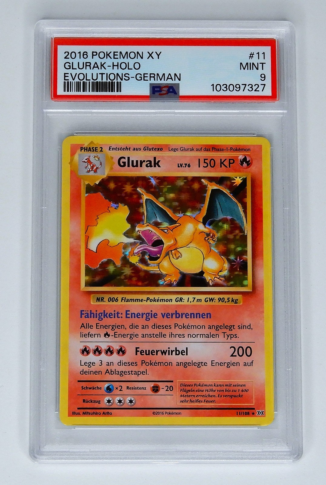 2016 Pokemon XY Evolutions Glurak-Holo German 11