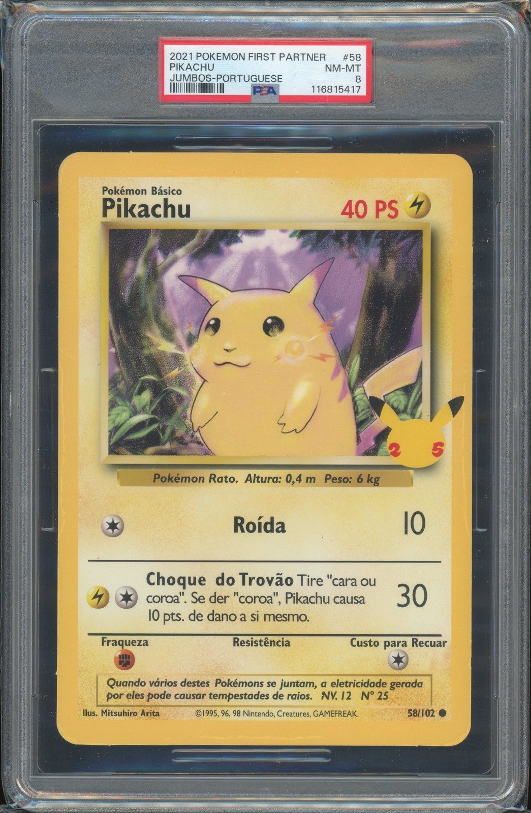 2021 Pokemon First Partner Jumbos Pikachu Portuguese 58