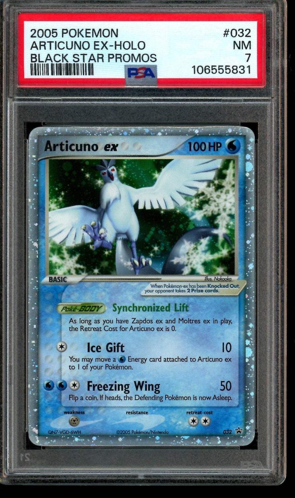 2005 Pokemon Black Star Promos Articuno EX-Holo 032
