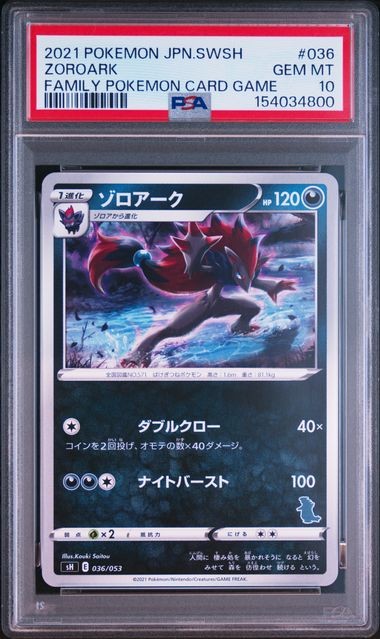 2021 Pokemon Japanese Sword & Shield Family Pokemon Card Game Zoroark 036