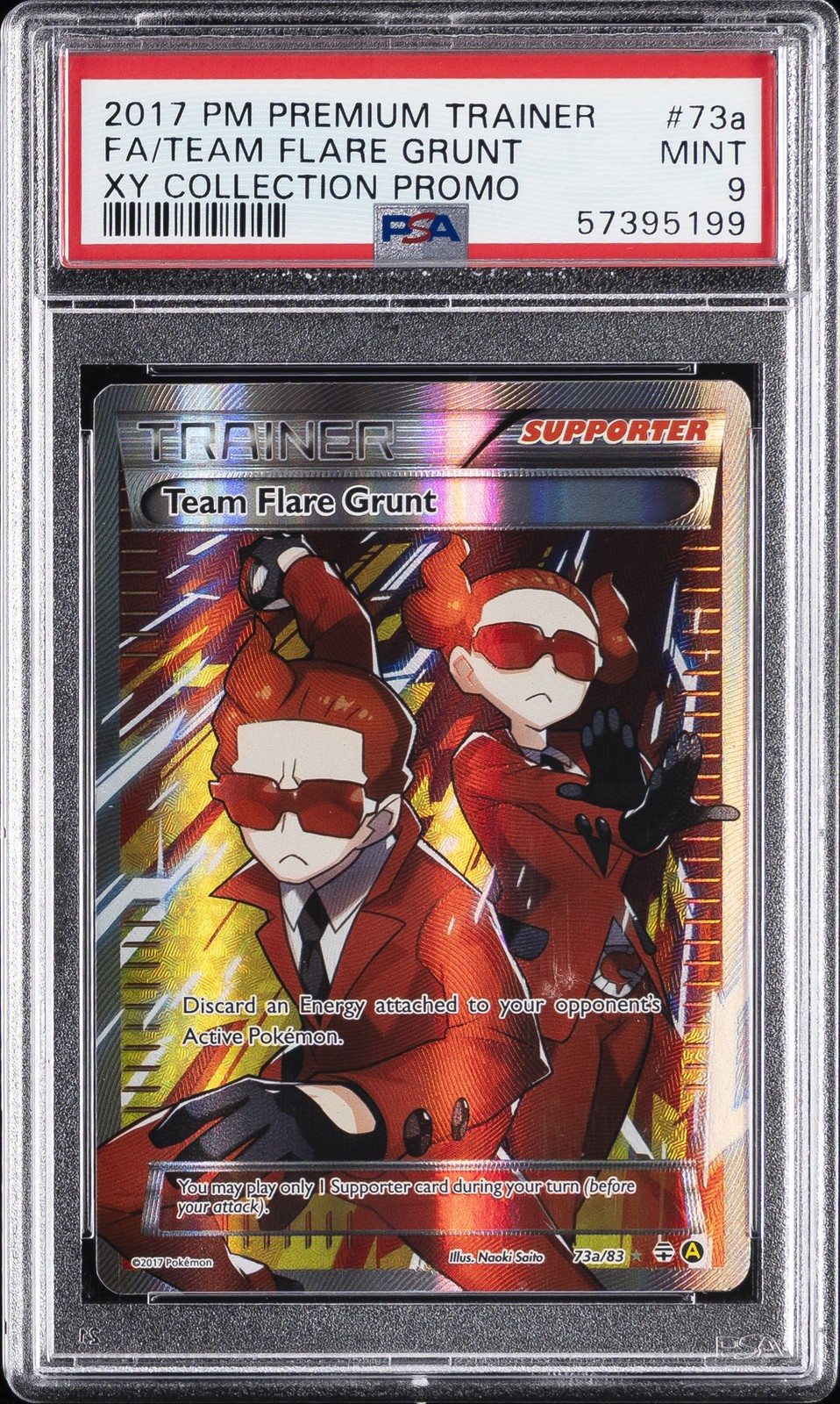 2017 Pokemon Premium Trainer XY Collection Promo Full Art/Team Flare Grunt 73a