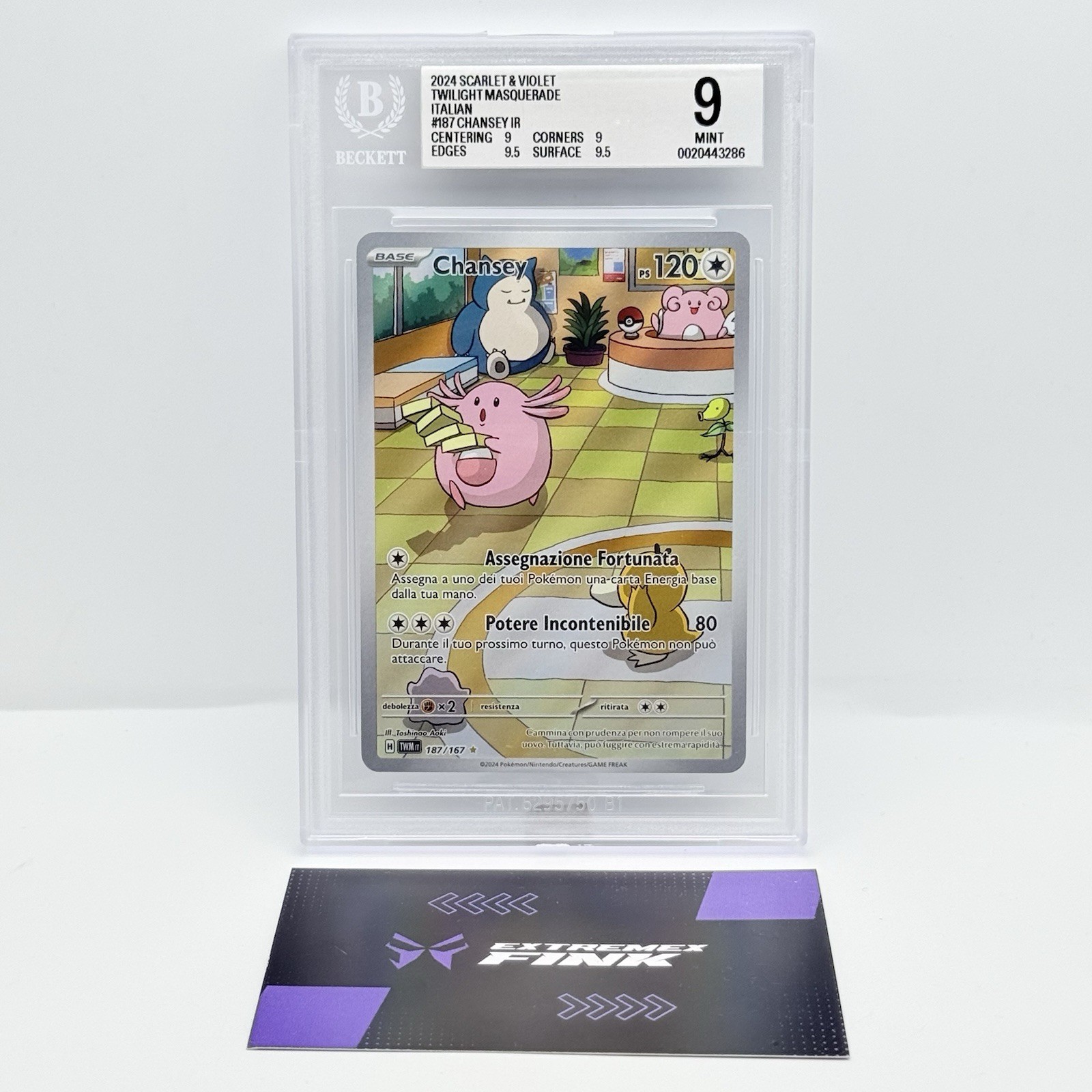 2024 Pokemon TCG Scarlet & Violet Twilight Masquerade Italian Chansey IR 187
