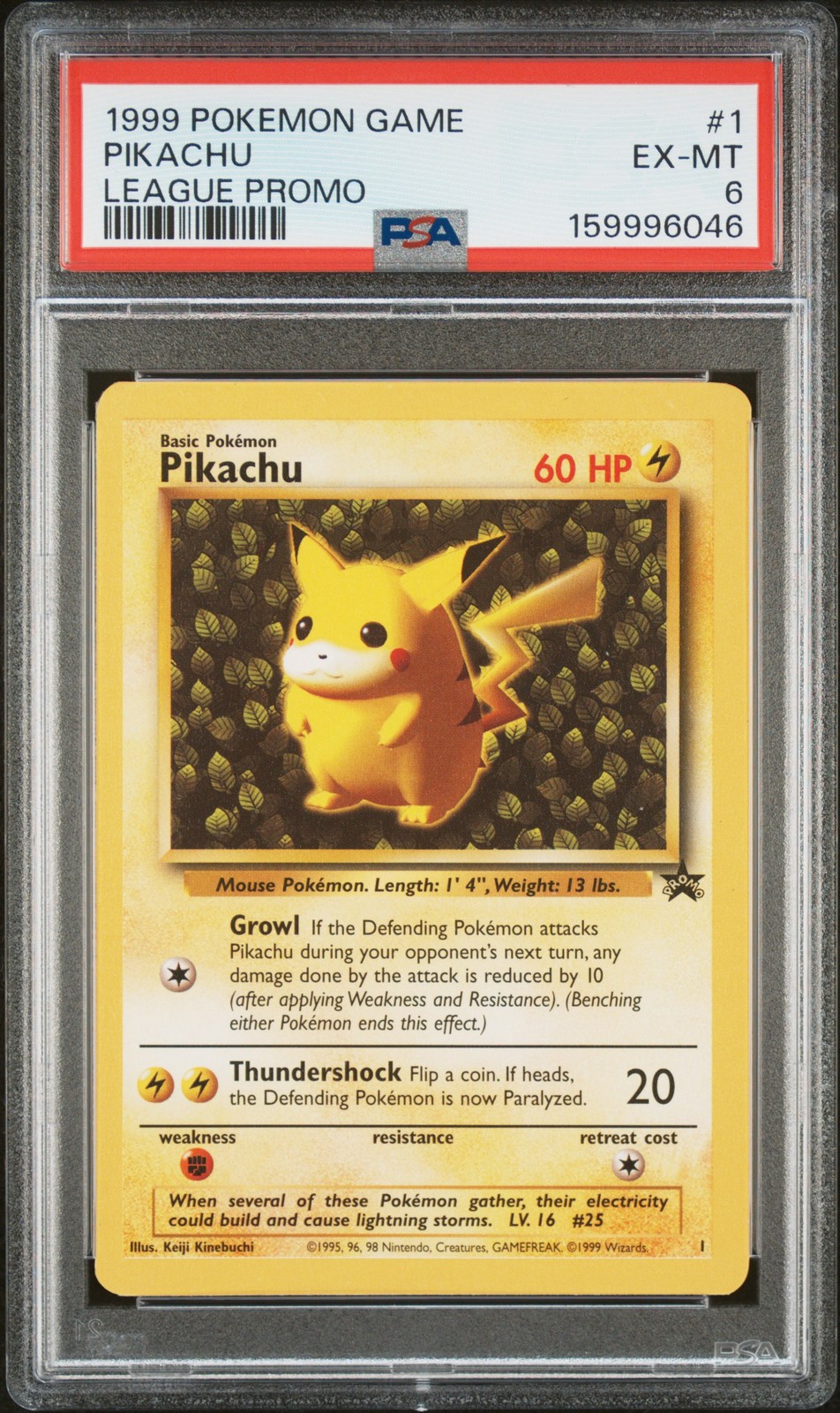 1999 Pokemon League Promo Pikachu 1