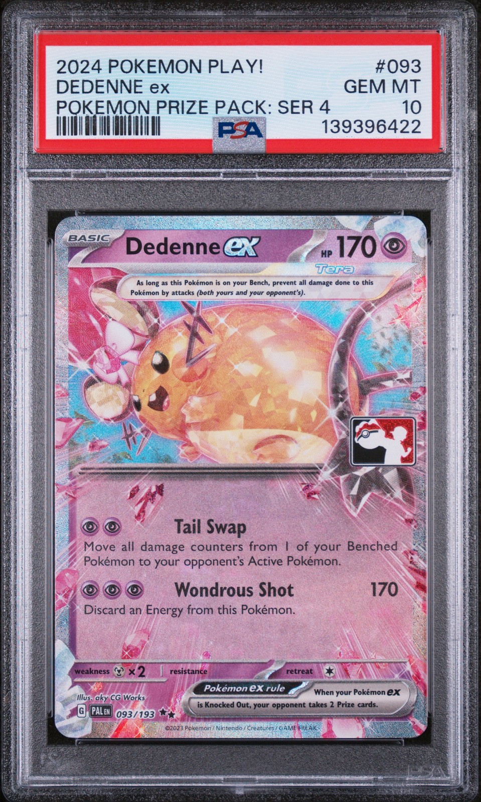 2024 Pokemon Play! Pokemon Prize Pack: Series 4 Dedenne EX 093