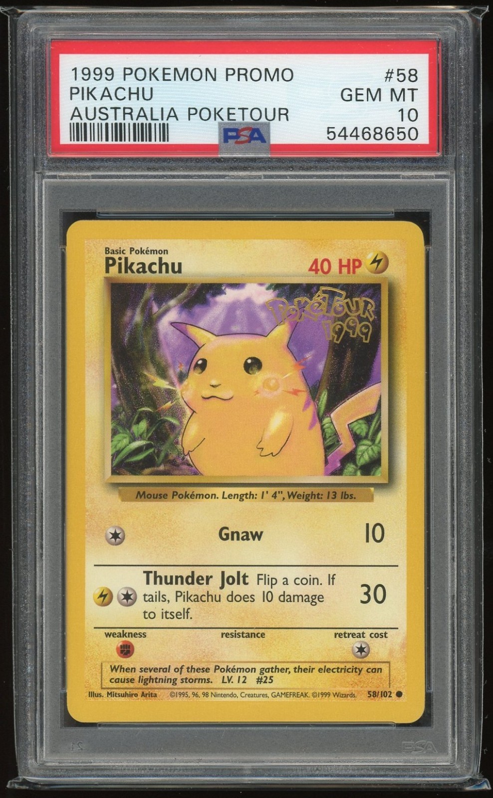 1999 Pokemon Game Promo Pikachu Australia Poketour 58