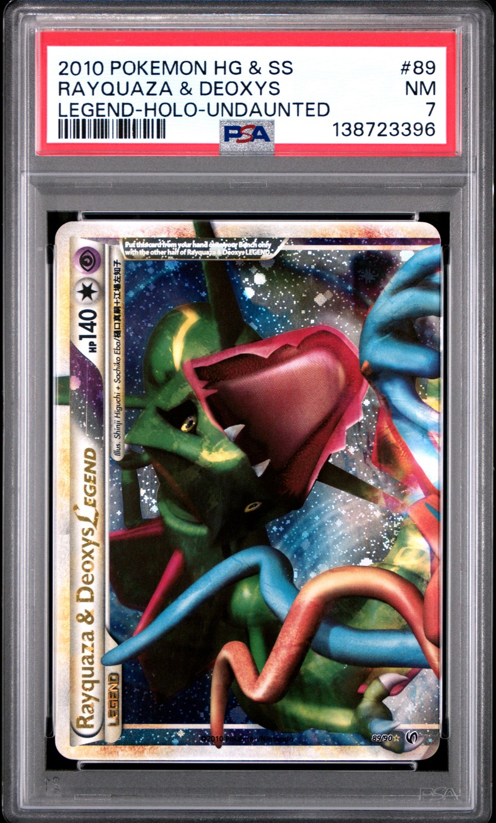 2010 Pokemon Heartgold & Soulsilver Undaunted Rayquaza & Deoxys Legend-Holo 89