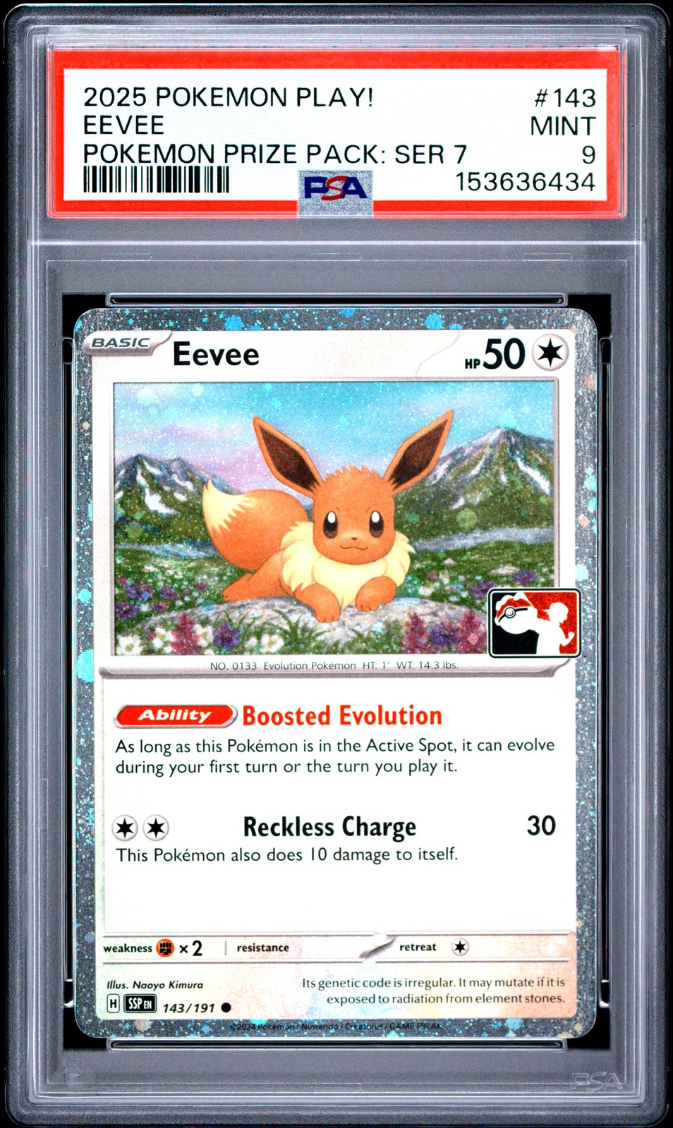 2025 Pokemon Play! Pokemon Prize Pack: Series 7 Eevee 143