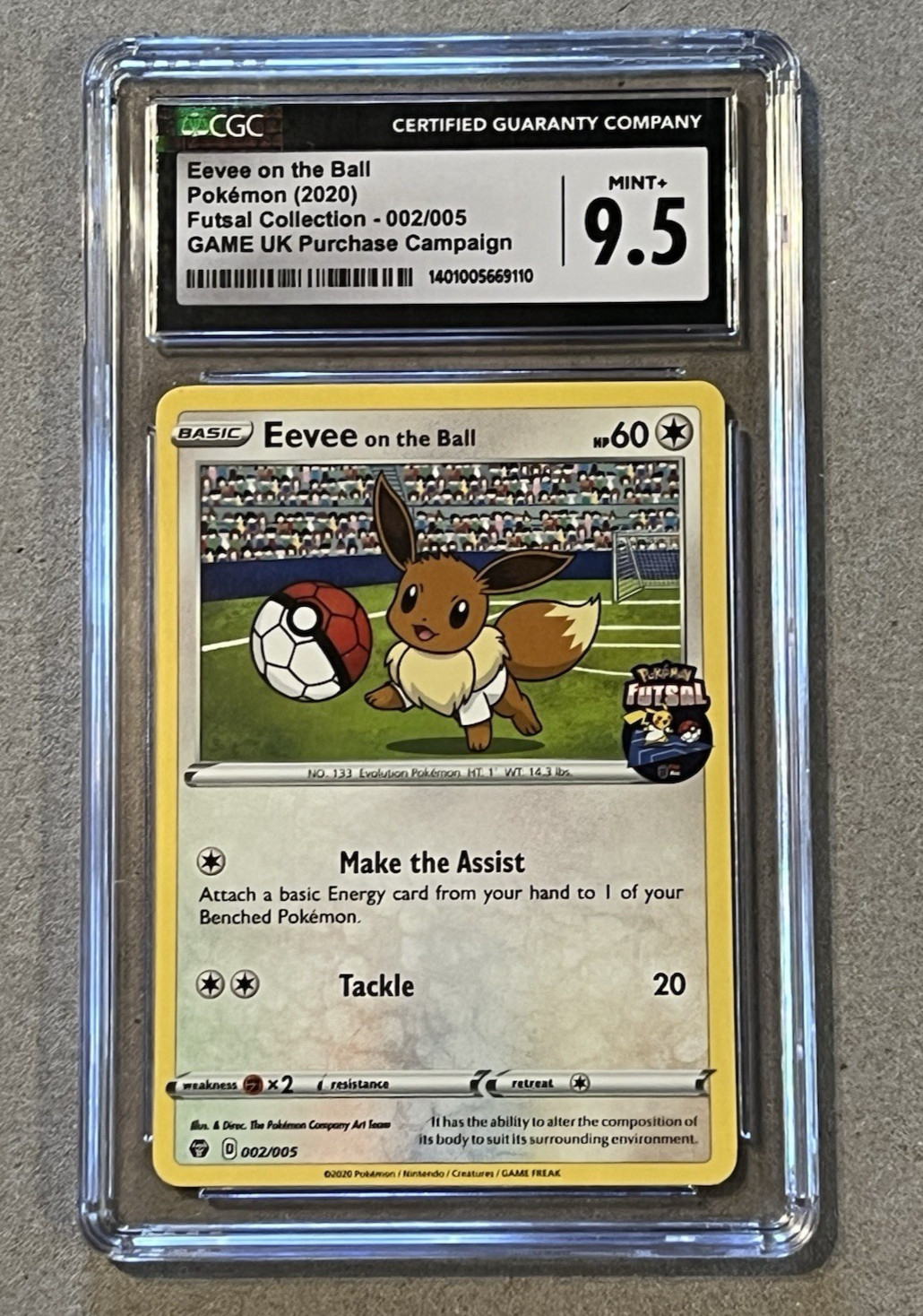 2020 Futsal Collection - English Eevee on the Ball GAME UK Pokémon Purchase Campaign 002/005