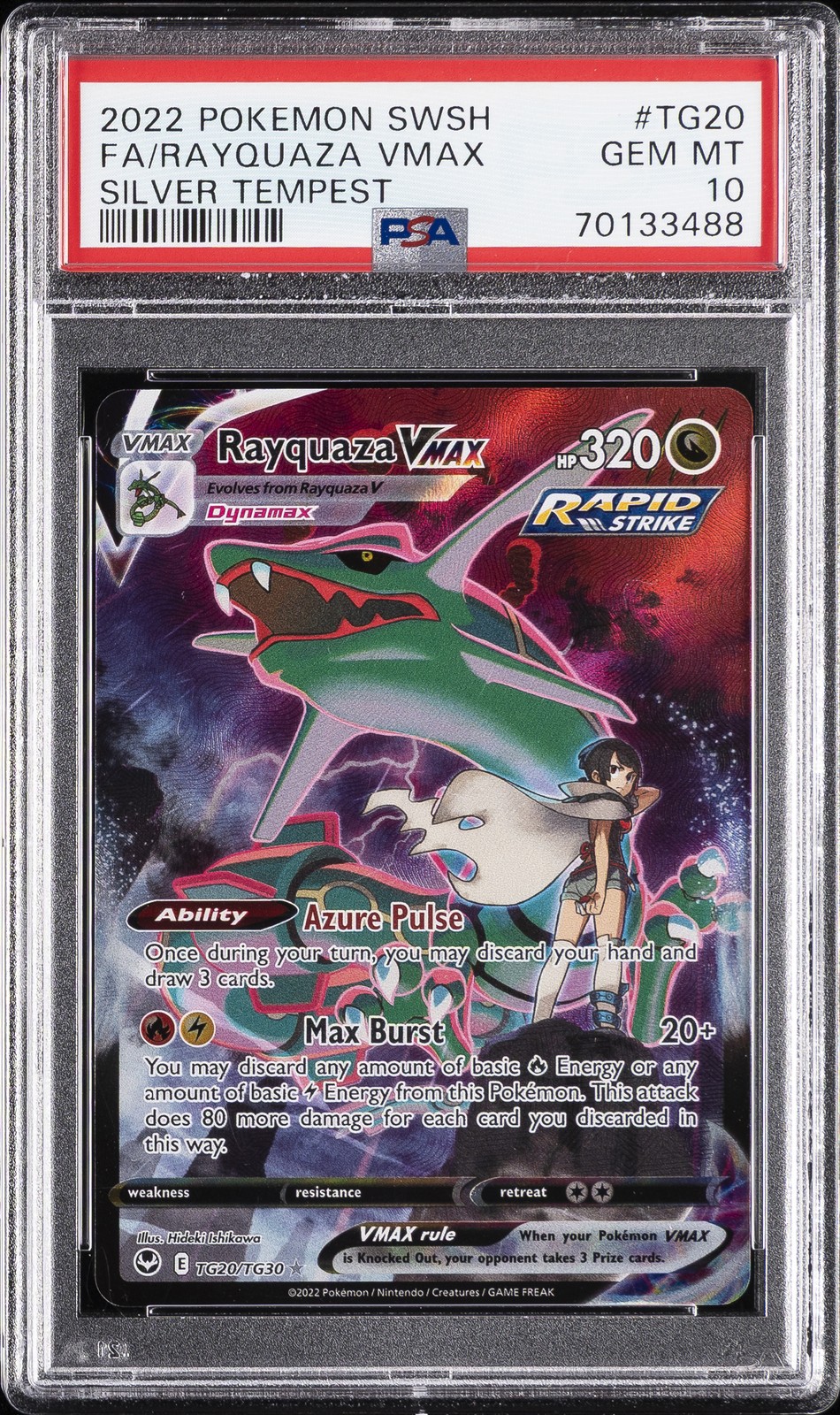 2022 Pokemon Sword & Shield Silver Tempest Full Art/Rayquaza Vmax TG20