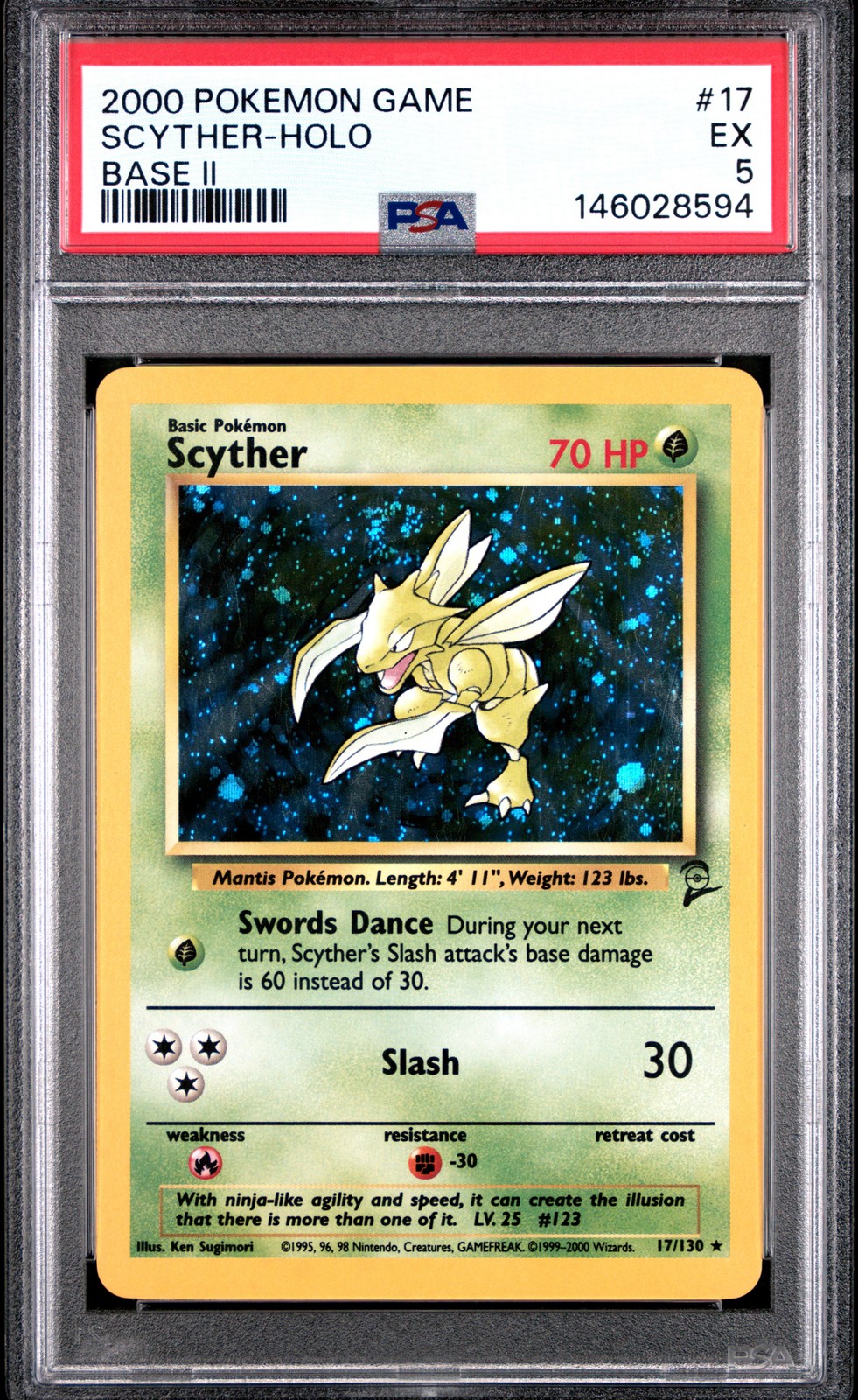 2000 Pokemon Game II Scyther-Holo 17