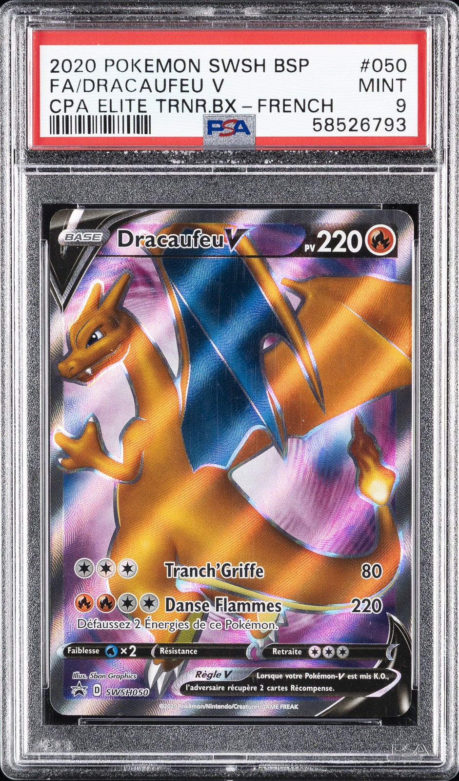 2020 Pokemon Swsh Black Star Promo Full Art/Dracaufeu V Champion's Path Elite Trainer Box-French 050