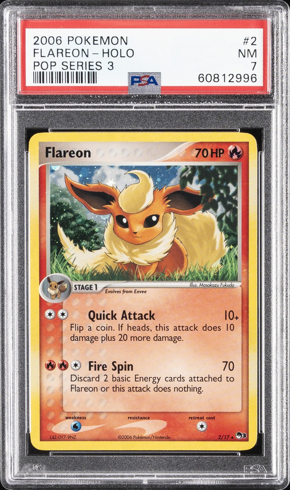 2006 Pokemon Pop Series 3 Flareon-Holo 2