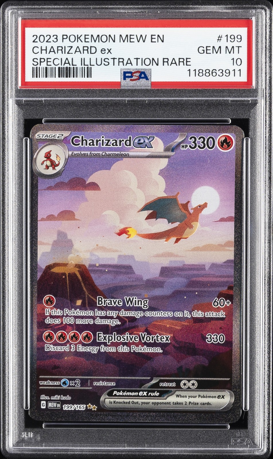 2023 Pokemon Mew EN-151 Charizard EX Special Illustration Rare 199
