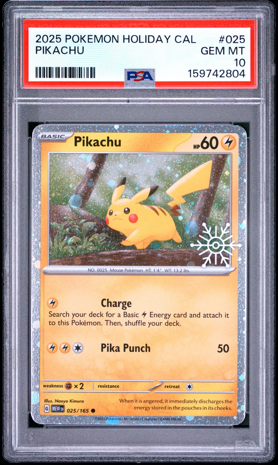 2025 Pokemon Holiday Calendar Pikachu 025