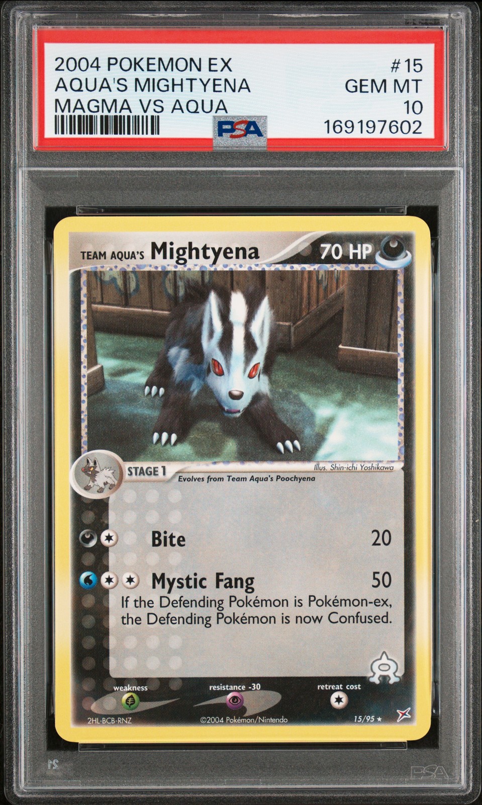 2004 Pokemon EX Team Magma VS Team Aqua Team Aqua's Mightyena 15