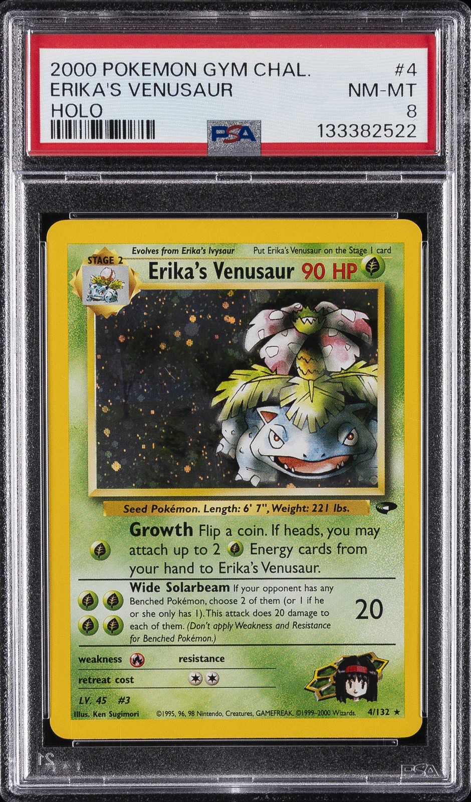 2000 Pokemon Gym Challenge Erika's Venusaur Holo 4