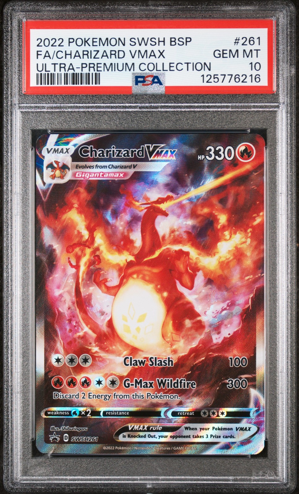 2022 Pokemon Swsh Black Star Promo Full Art/Charizard Vmax Sword & Shield Ultra-Premium Collection-Charizard 261