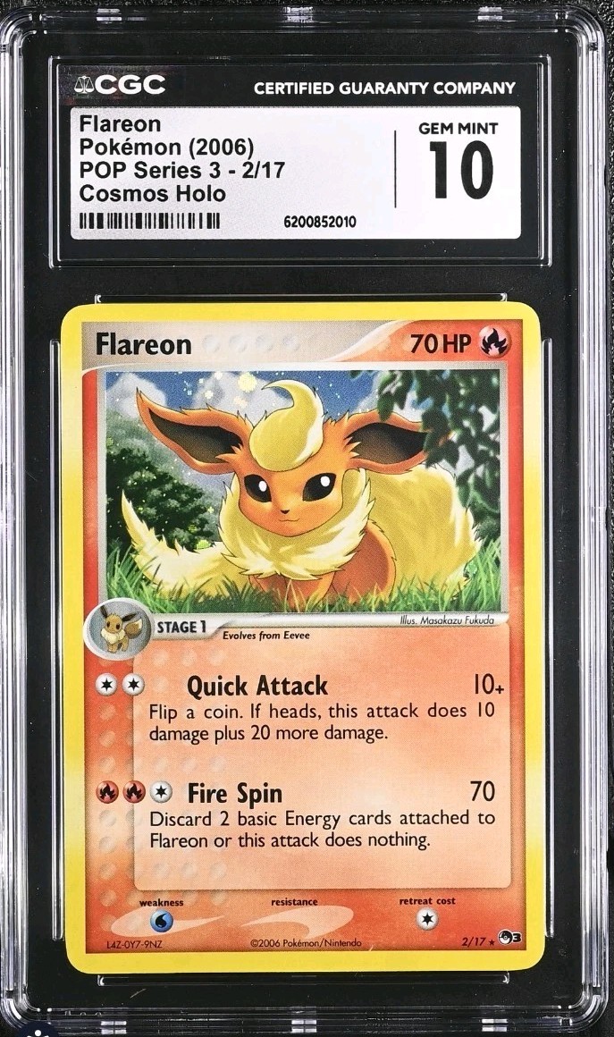 2006 POP Series 3 - English Flareon Cosmos Holo 2/17