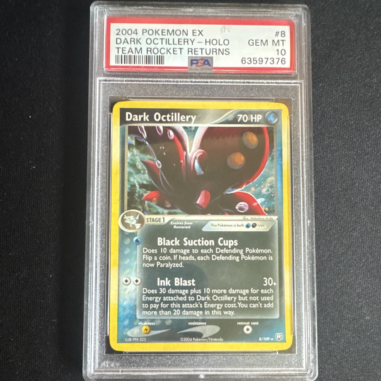 2004 Pokemon EX Team Rocket Returns Dark Octillery-Holo 8
