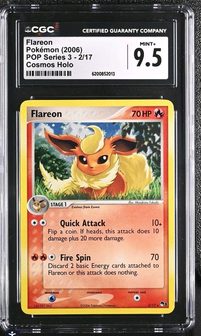 2006 POP Series 3 - English Flareon Cosmos Holo 2/17