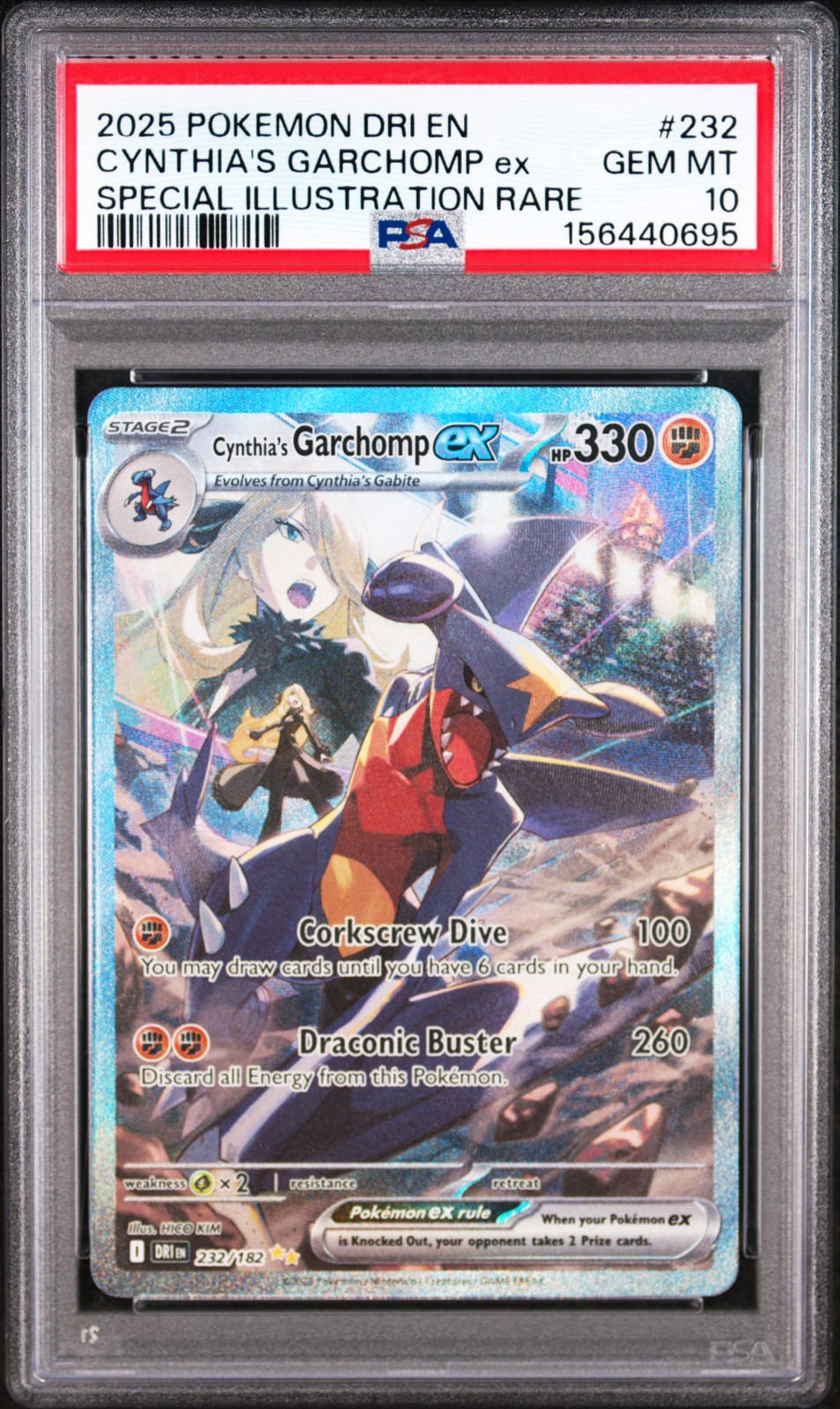 2025 Pokemon Dri EN-Destined Rivals Cynthia's Garchomp EX Special Illustration Rare 232
