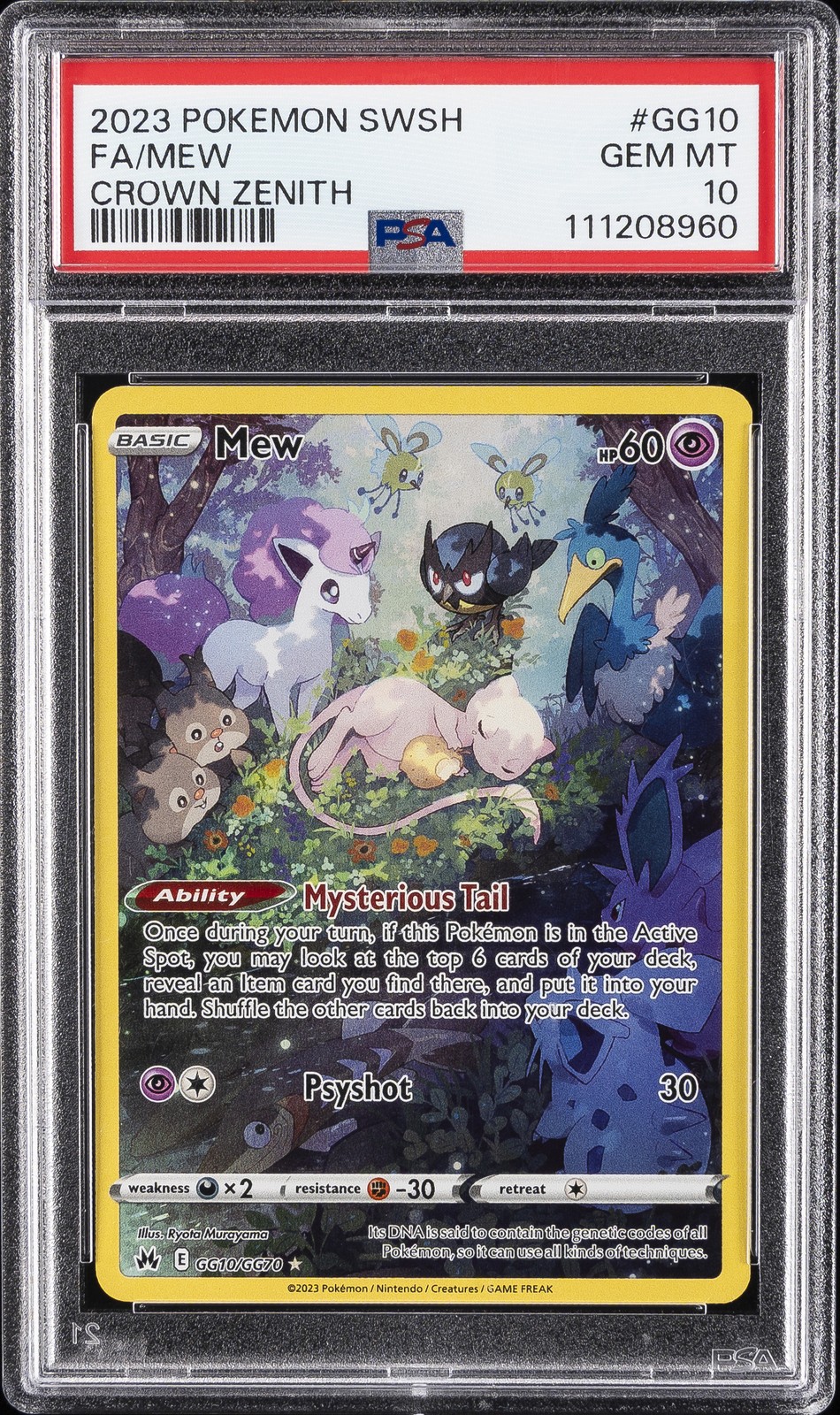 2023 Pokemon Sword and Shield Crown Zenith Full Art/Mew GG10