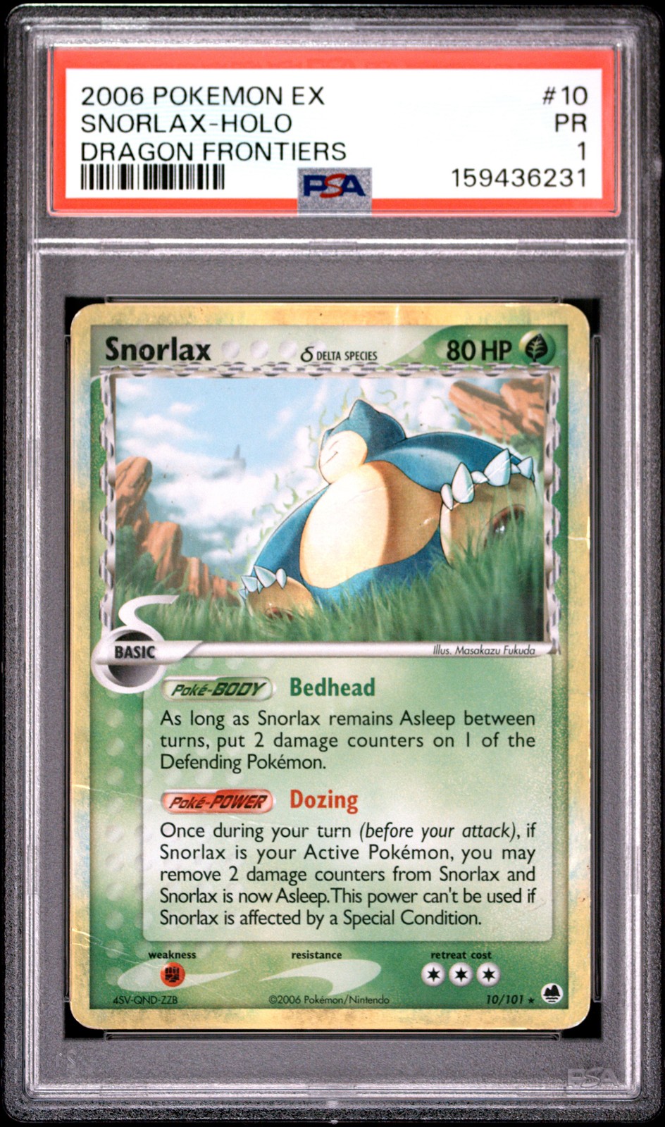 2006 Pokemon EX Dragon Frontiers Snorlax-Holo 10